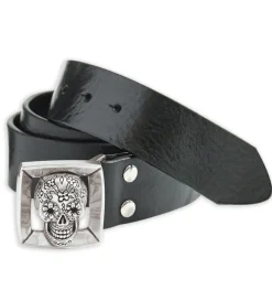 Bill Lavin Skull Buckle Belt