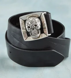 Bill Lavin Skull Buckle Belt