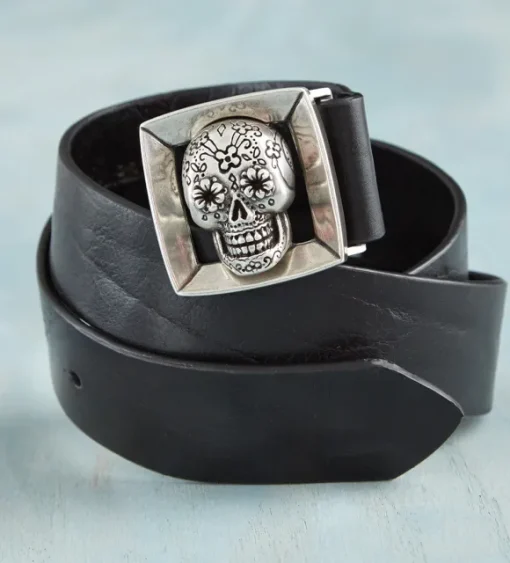 Bill Lavin Skull Buckle Belt