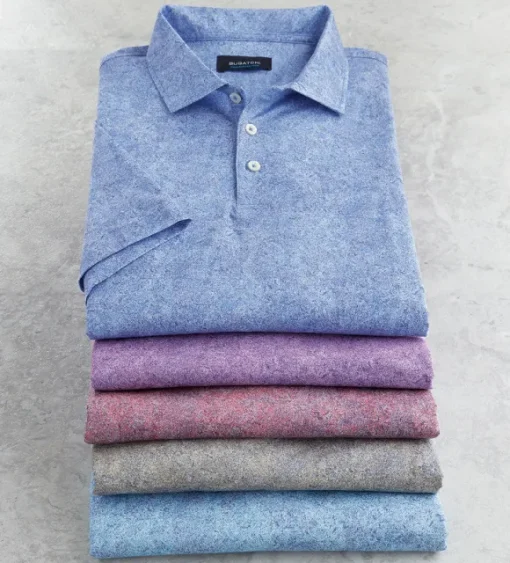 Bugatchi Melange Short Sleeve Polo Shirt