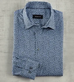 Bugatchi Mini Paisley Long Sleeve Knit Shirt