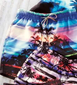 Bugatchi Rainbow Sunset Swim Trunks