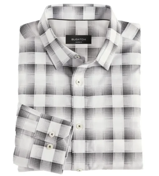 Bugatchi Shadow Plaid Shirt