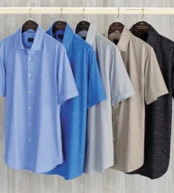 Bugatchi Striated Solid Knit Shirt