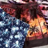 Bugatchi Sunset Palm Swim Trunks