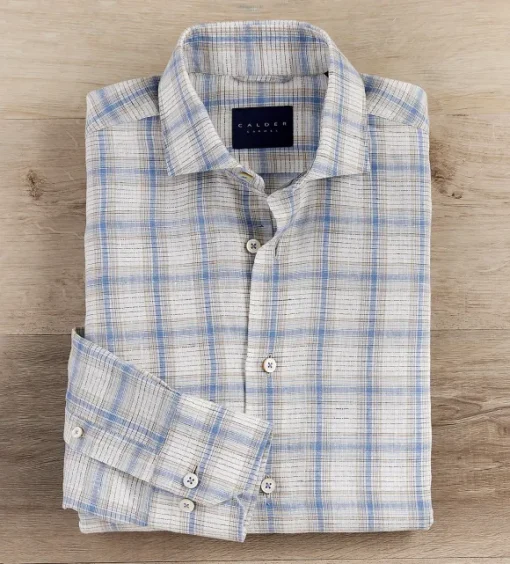 Calder Carmel Windowpane Long Sleeve Shirt