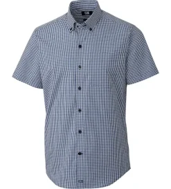 Cutter & Buck Anchor Short Sleeve Stretch Gingham Sport Shirt