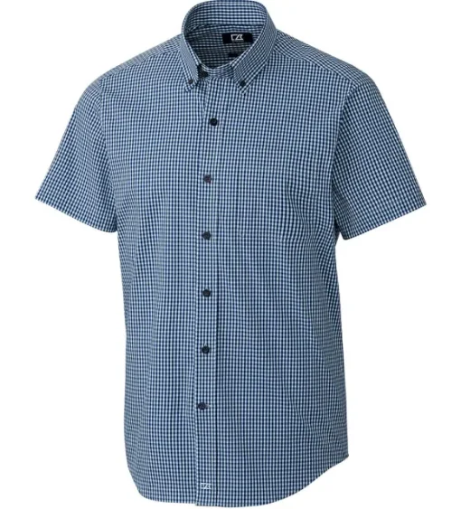 Cutter & Buck Anchor Short Sleeve Stretch Gingham Sport Shirt
