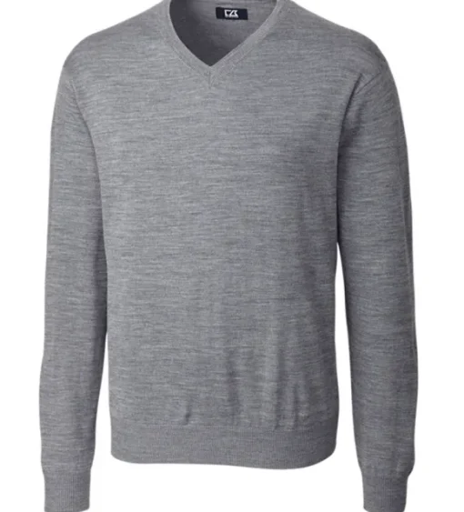 Cutter & Buck Douglas Washable Merino Blend V-Neck Sweater