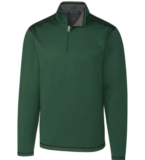 Cutter & Buck Evergreen Reversible Overknit Quarter-Zip Pullover