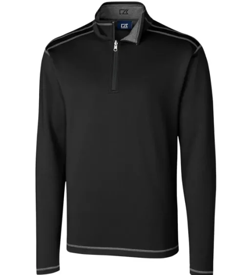 Cutter & Buck Evergreen Reversible Overknit Quarter-Zip Pullover