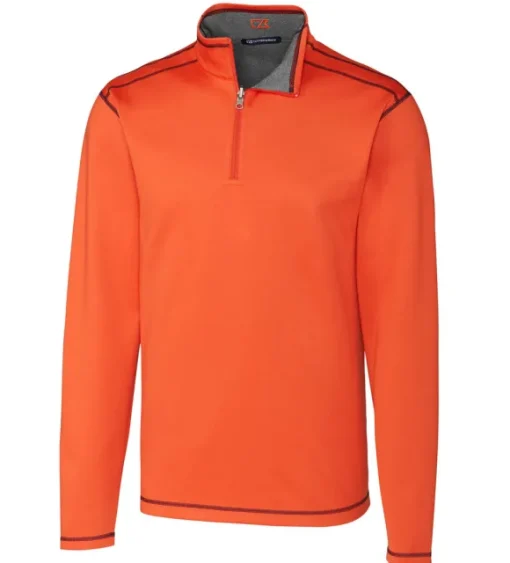 Cutter & Buck Evergreen Reversible Overknit Quarter-Zip Pullover