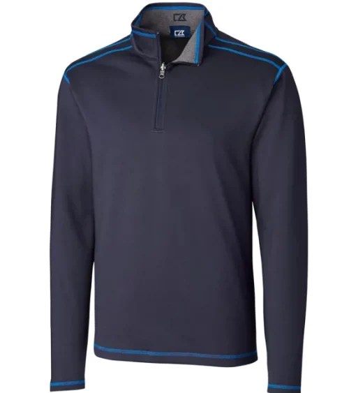 Cutter & Buck Evergreen Reversible Overknit Quarter-Zip Pullover