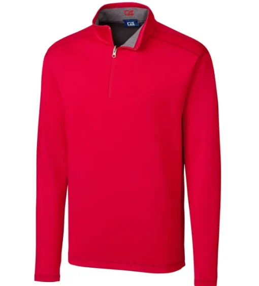 Cutter & Buck Evergreen Reversible Overknit Quarter-Zip Pullover