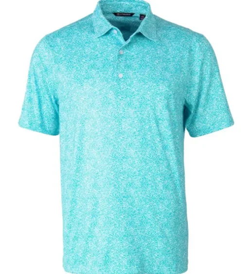 Cutter & Buck Pike Constellation Print Short Sleeve Polo Shirt