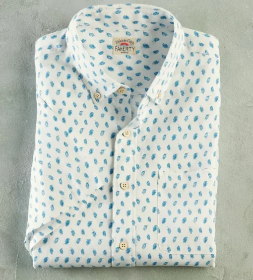 Faherty Palm Short Sleeve Shirt