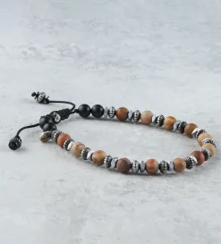 Kenton Michael Jasper Wood Bead Bracelet
