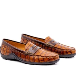 Martin Dingman Bill Alligator-Grain Loafers