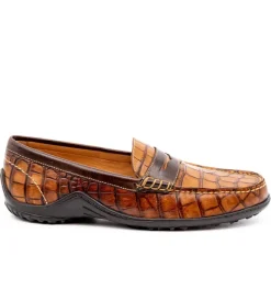 Martin Dingman Bill Alligator-Grain Loafers