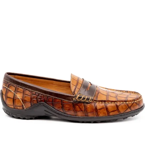 Martin Dingman Bill Alligator-Grain Loafers
