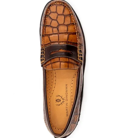 Martin Dingman Bill Alligator-Grain Loafers