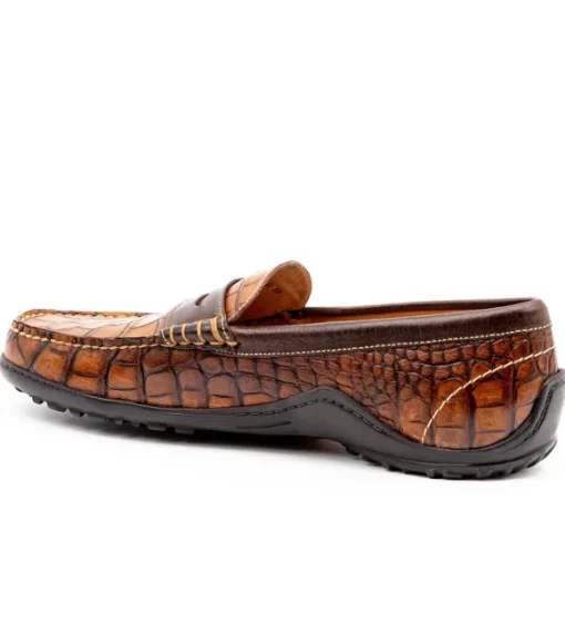 Martin Dingman Bill Alligator-Grain Loafers