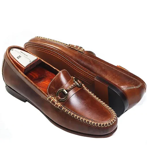Martin Dingman Old Row Horse Bit Leather Loafer