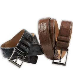 Mezlan Rollini Genuine Ostrich Belt