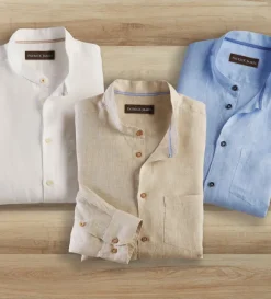 Patrick James Banded Collar Shirt