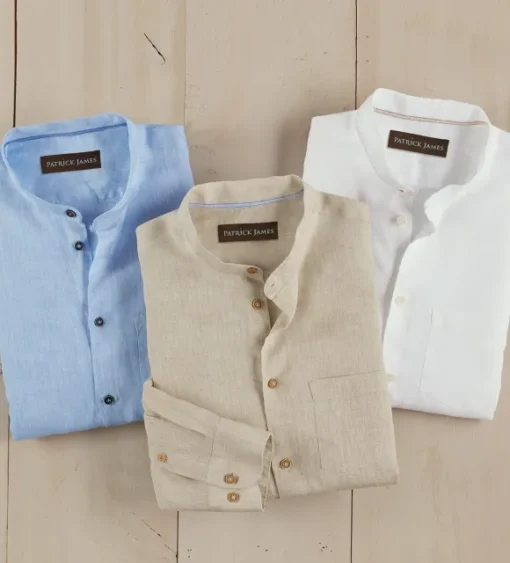 Patrick James Banded Collar Shirt