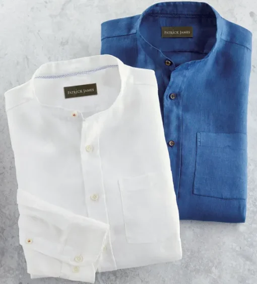 Patrick James Banded Collar Shirt