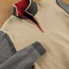 Patrick James Colorblock Quarter Zip Sweater