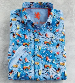 Patrick James Drinks Short Sleeve Sport Shirt