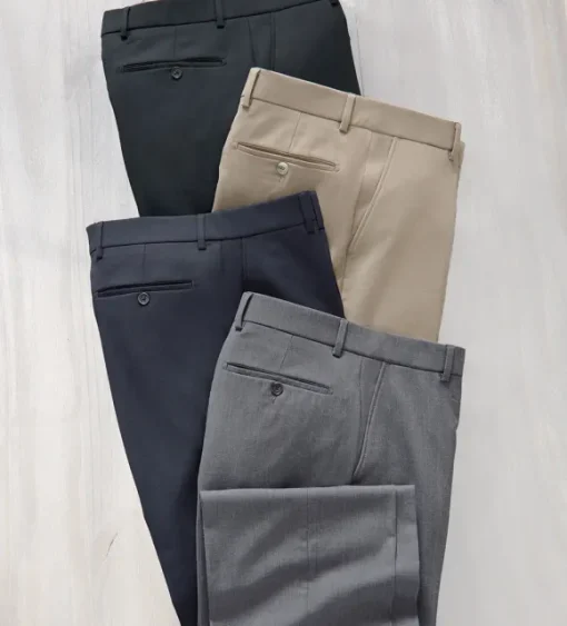 Patrick James Gabardine Double-Pleat Slacks