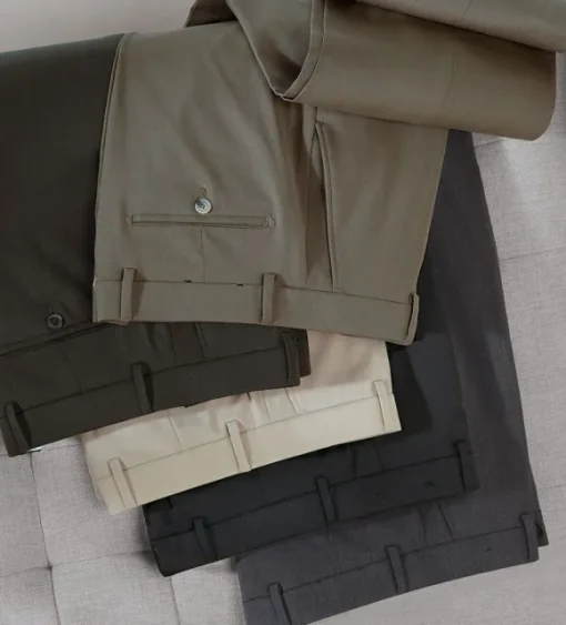 Patrick James Gabardine Double-Pleat Slacks