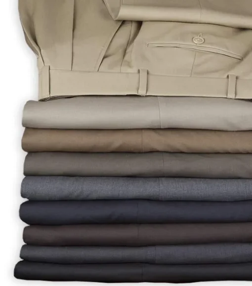 Patrick James Gabardine Double-Pleat Slacks