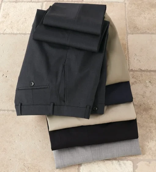 Patrick James Gabardine Flat-Front Slacks