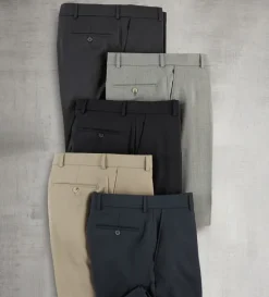 Patrick James Gabardine Flat-Front Slacks