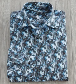 Patrick James Ink Print Long Sleeve Sport Shirt