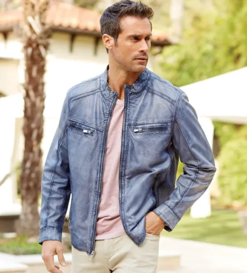 Patrick James Lambskin Blouson Jacket