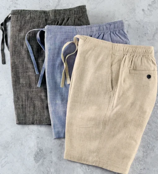 Patrick James Linen Drawstring Shorts