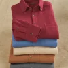 Patrick James Luxe Solid Flannel Long Sleeve Sport Shirt