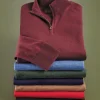 Patrick James Merino Quarter Zip Long Sleeve