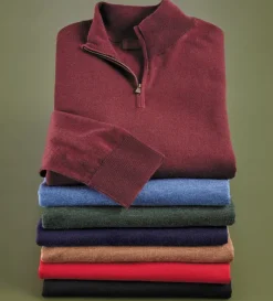 Patrick James Merino Quarter Zip Long Sleeve