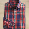 Patrick James Plaid Flannel Long Sleeve Sport Shirt