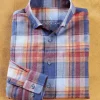 Patrick James Plaid Flannel Long Sleeve Sport Shirt