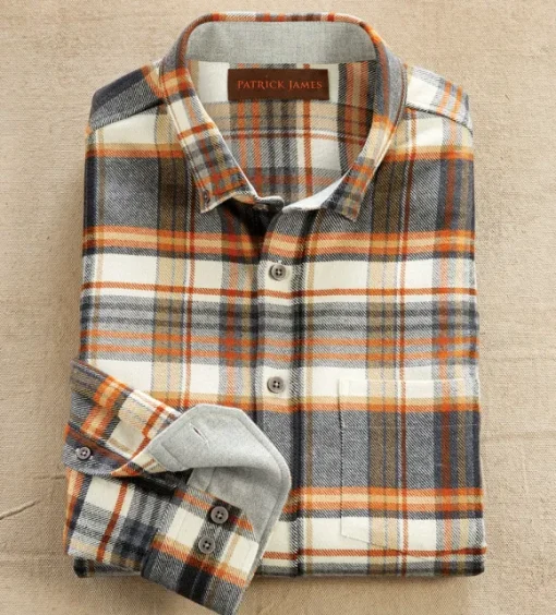 Patrick James Plaid Flannel Long Sleeve Shirt