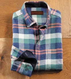 Patrick James Plaid Long Sleeve Flannel Shirt