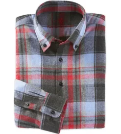 Patrick James Red Plaid Flannel Shirt
