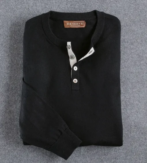 Reserve Cashmere Henley Sweater